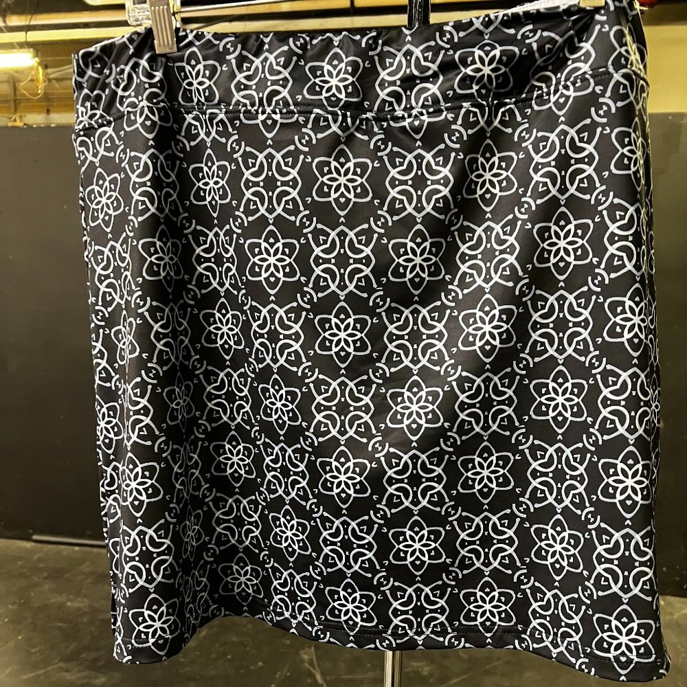 Ekouaer Black/gray modern pattern Golf skort - 2X